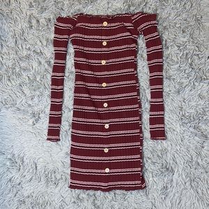 Rue21 Tight Fitted Off the Shoulder Sweater Dress